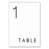 Modern legant bruiloft tabelnummer kaart (Voorkant)