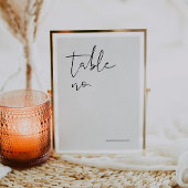Modern legant bruiloft tabelnummer kaart
