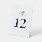 Modern legant bruiloft tabelnummer reclamebord met voetstuk (Voorkant)