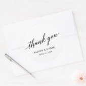 Modern legant Calligraphy Script Wedding Ronde Sticker (Envelop)