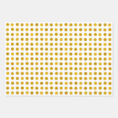 Modern legant Classy White Gold Copper Polka Dots Inpakpapier Vel (Voorkant 2)