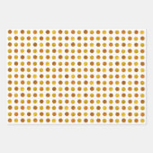 Modern legant Classy White Gold Copper Polka Dots Inpakpapier Vel (Voorkant)