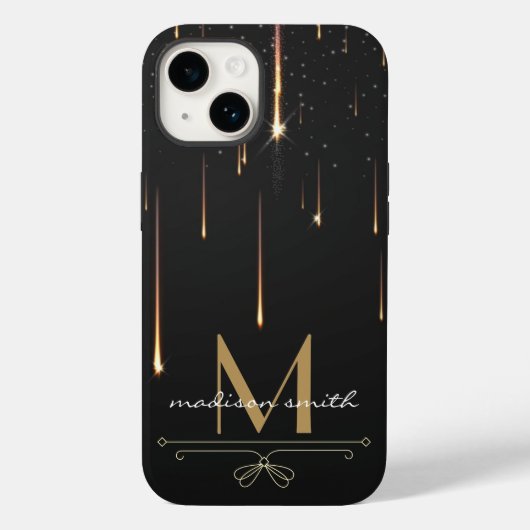 Modern legant Driving Gold met monogram Case-Mate iPhone Case (Achterkant)
