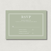 Modern legant Formal Sage Green Wedding RSVP-kaart RSVP Kaartje