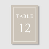 Modern legant Formal Taupe Beige Wedding Kaart