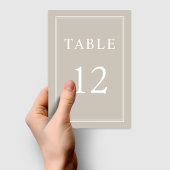 Modern legant Formal Taupe Beige Wedding Kaart