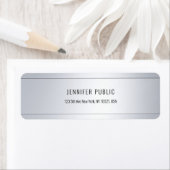 Modern legant Glamor Silver Return-adres Etiket (Insitu)