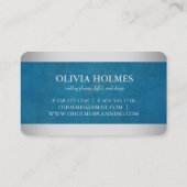 Modern legant Gold Foil Metal Professional Visitekaartje (Achterkant)