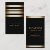 Modern legant Gold Foil Metal Professional Visitekaartje (Voorkant / Achterkant)