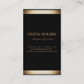 Modern legant Gold Foil Metal Professional Visitekaartje (Achterkant)