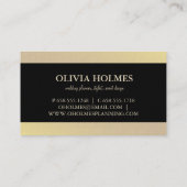 Modern legant Gold Foil Metal Professional Visitekaartje (Achterkant)