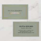 Modern legant Gold Foil Metal Professional Visitekaartje (Voorkant / Achterkant)