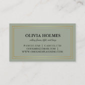 Modern legant Gold Foil Metal Professional Visitekaartje (Achterkant)