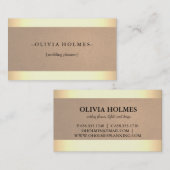 Modern legant Gold Foil Metal Professional Visitekaartje (Voorkant / Achterkant)