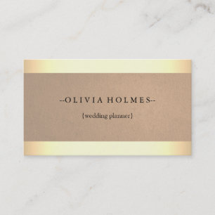 Modern legant Gold Foil Metal Professional Visitekaartje
