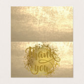 Modern legant Gold Hartelijk dank! Visitekaartje (Buitenkant ongevouwen)