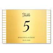 Modern legant Gold Striped handgeschreven script Kaart (Voorkant)