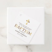 Modern legant Gold & White Baptisme Hartelijk dank Bedankjes Labels (In situ)