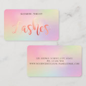 Modern legant holographic, Lashes, Makeup Artist Visitekaartje (Voorkant / Achterkant)