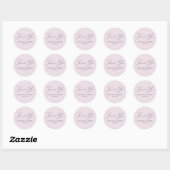 Modern legant Lavender Wedding Bedankt Ronde Sticker (Vel)
