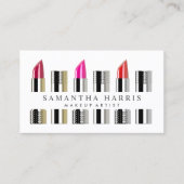 Modern legant lipstick Makeup Artist Visitekaartje (Voorkant)