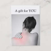 Modern legant massage Therapist Gift Certificate Kortingskaartje (Voorkant)