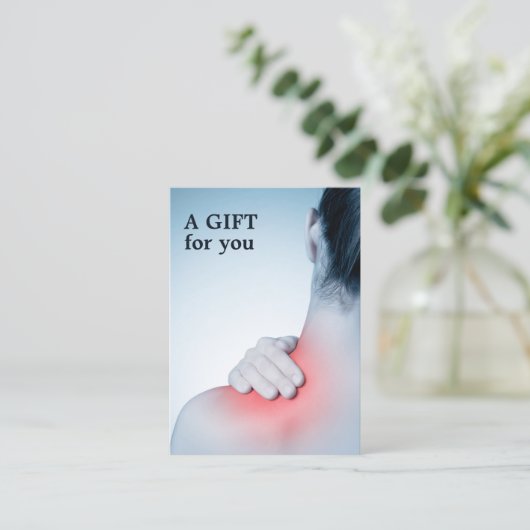 Modern legant massage Therapist Gift Certificate Kortingskaartje (Staand voorkant)