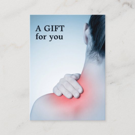 Modern legant massage Therapist Gift Certificate Kortingskaartje (Voorkant)