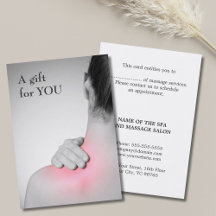 Modern legant massage Therapist Gift Certificate