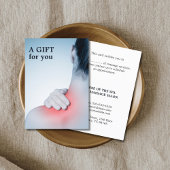 Modern legant massage Therapist Gift Certificate Kortingskaartje
