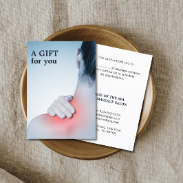 Modern legant massage Therapist Gift Certificate Kortingskaartje