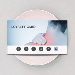 Modern legant Massage Therapist Loyalty Card