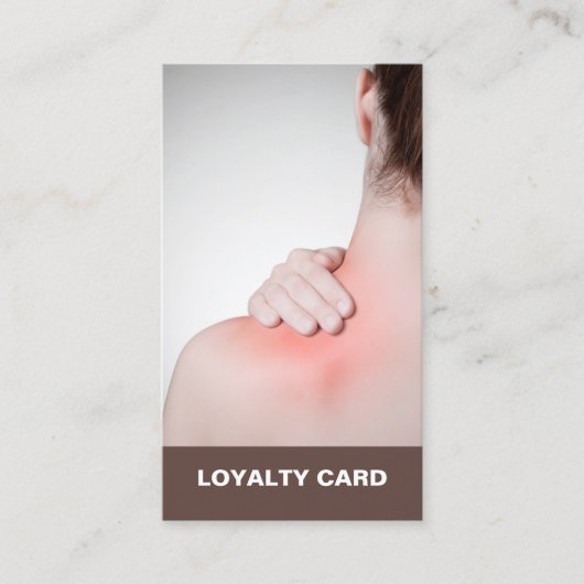 Modern legant Massage Therapist Loyalty Card (Voorkant)