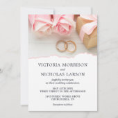 Modern legant Rings met Rozen Weddenschap Kaart (Voorkant)