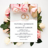 Modern legant Rings met Rozen Weddenschap Kaart