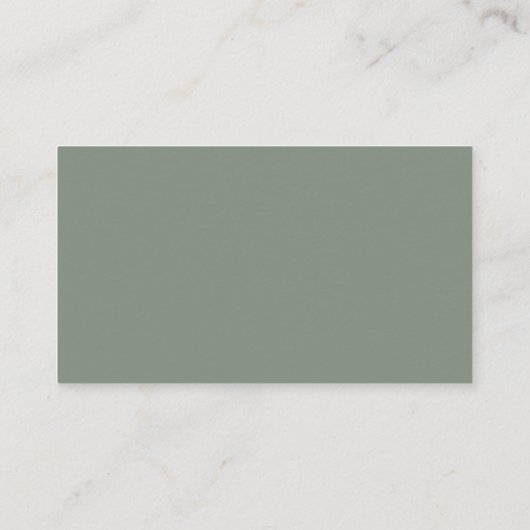 Modern legant Sage Green Wedding Website QR Code Informatiekaartje (Achterkant)
