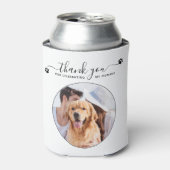 Modern legant script bedankt foto's weddenschap blikjeskoeler (Blikje Voorkant)