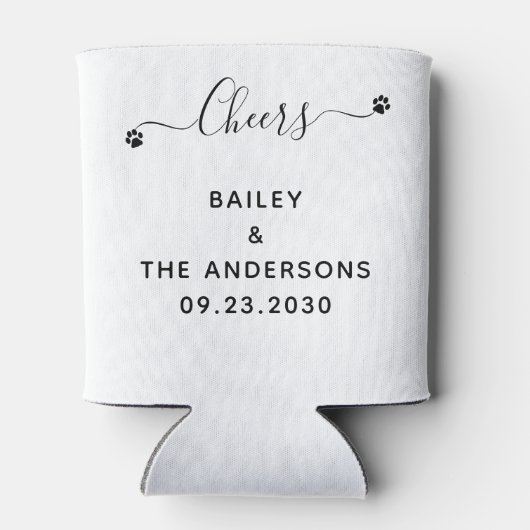 Modern legant script bedankt foto's weddenschap blikjeskoeler (Achterkant)