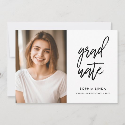 Modern legant script twee fotograaf Partij Kaart (Voorkant)