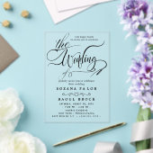 Modern legant Script Wedding Acryl Uitnodigingen (Insitu (Huwelijk))