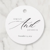 Modern legant Script Wedding Bedankjes Labels (Voorkant)