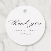 Modern legant Script Wedding Bedankjes Labels (Voorkant)