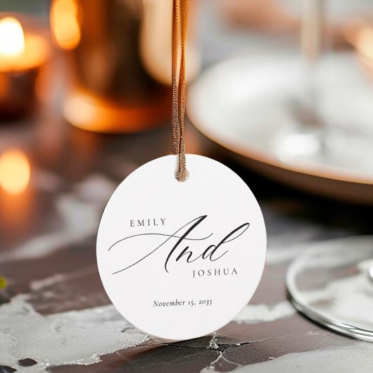 Modern legant Script Wedding Bedankjes Labels