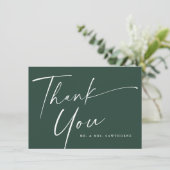 Modern legant Script Wedding Bedankkaart (Staand voorkant)
