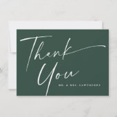 Modern legant Script Wedding Bedankkaart (Voorkant)