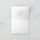 Modern legant Script Wedding Bedankkaart (Binnen)