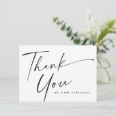 Modern legant Script Wedding Bedankkaart (Staand voorkant)