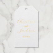 Modern legant Script Wedding Cadeaulabels (Voorkant)