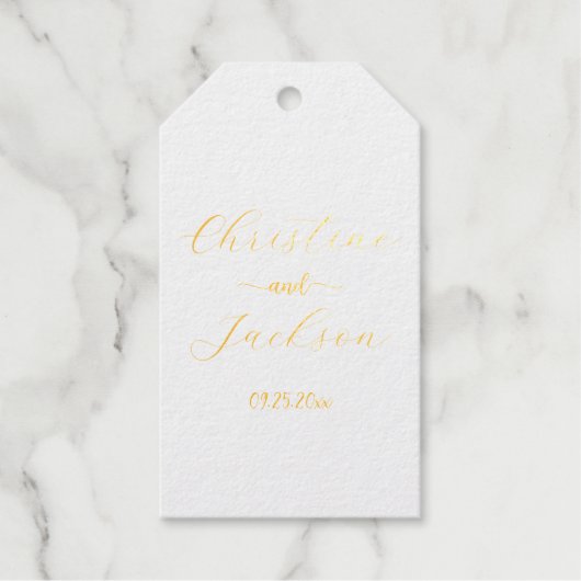 Modern legant Script Wedding Cadeaulabels (Voorkant)