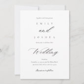 Modern legant Script Wedding Kaart (Voorkant)